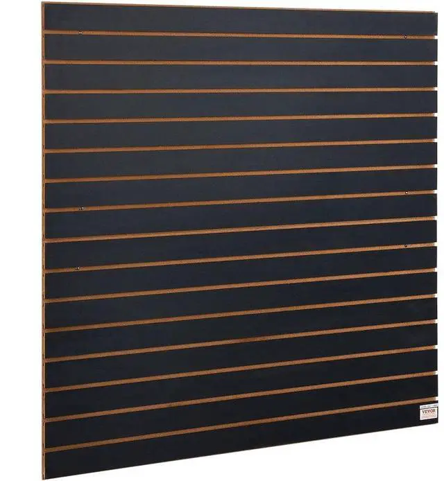 Main image of VEVOR Slatwall Panels, 4 ft x 2 ft Black Garage Wall Panels 24"H x 48"L (Set of 2 Panels), Heavy Duty Garage Wall Organizer Panels Display for Retail Store, Garage Wall, and Craft Storage Organization