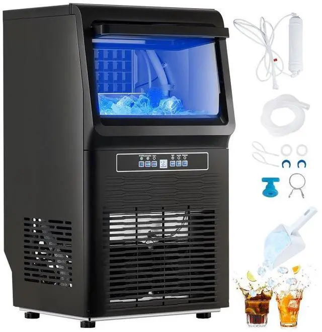 Main image of VEVOR Commercial Ice Maker  70lbs/24H  Ice Maker Machine  36 Ice Cubes in 12-15 Minutes  Freestanding Cabinet Ice Maker with 12lbs Storage Capacity LED Digital Display  for Bar Home Office Restaurant