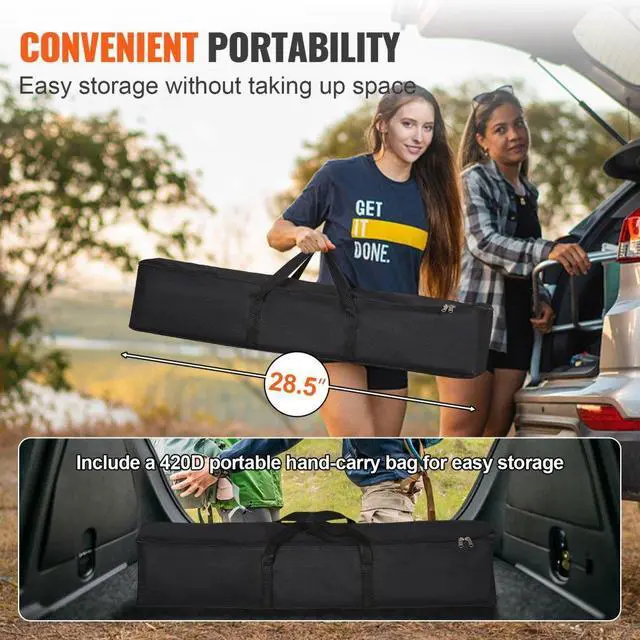 Alt view image 6 of 8 - VEVOR Projector Screen with Stand, 100 inch 16:9 4K 1080 HD Outdoor Movie Screen with Stand, Wrinkle-Free Projection Screen with Bar Feet and Carry Bag, for Home Theater Cinema Backyard Movie Night