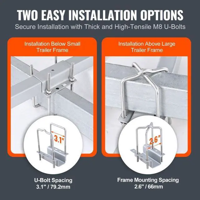 Alt view image 3 of 7 - VEVOR Marine Trailer Guide Set, 60'' Flexibly Adjustable, Dual Rust-Resistant Steel Supports with PVC Covering, Ideal for Ski, Fishing, and Sailboat Transport, 2-Piece Kit 2024