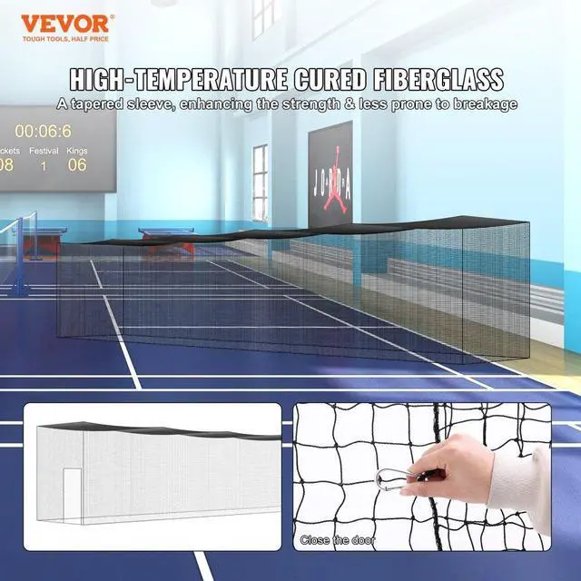 Alt view image 2 of 7 - VEVOR Baseball Batting Netting, Professional Softball Baseball Batting Hitting Training Net, Practice Portable Pitching Cage Net with Door & Carry Bag, Heavy Duty Enclosed PE Netting, 70FT (NET ONLY)