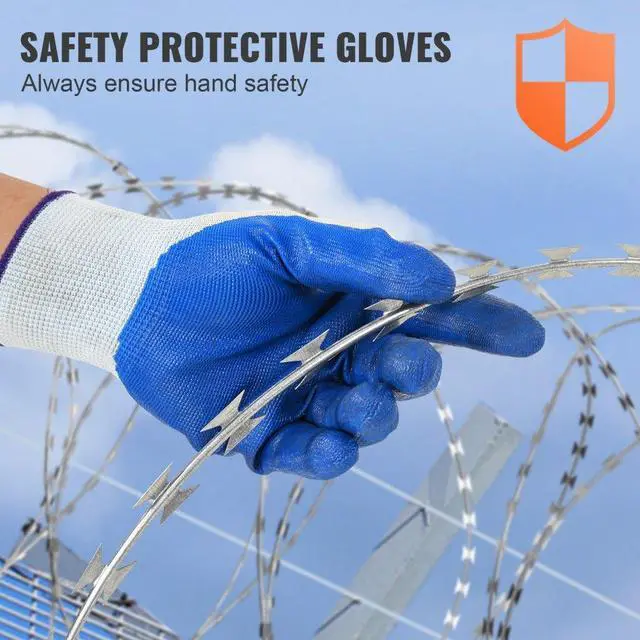 Alt view image 6 of 7 - VEVOR Razor Wires, 147 ft Razor Barbed Wire, 3 Rolls Razor Wire Fencing Razor Fence, Double Spiral Razor Ribbon Barbed Wire Galvanized Razor Wire Fence, Rolls Razor for Garden