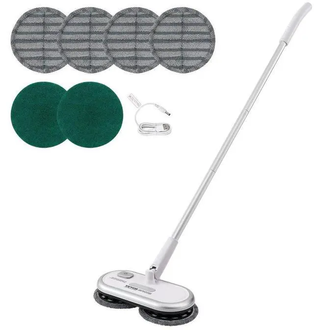 Main image of VEVOR Cordless Electric Mop, Up to 70 mins Powerful Battery, Electric Spin Mop with Dual Spinning Mop Heads, 4 Microfiber Pads & 2 Floor Scrubber Pads, for Hardwood Floor/Bathroom/Tile Floor Cleaning