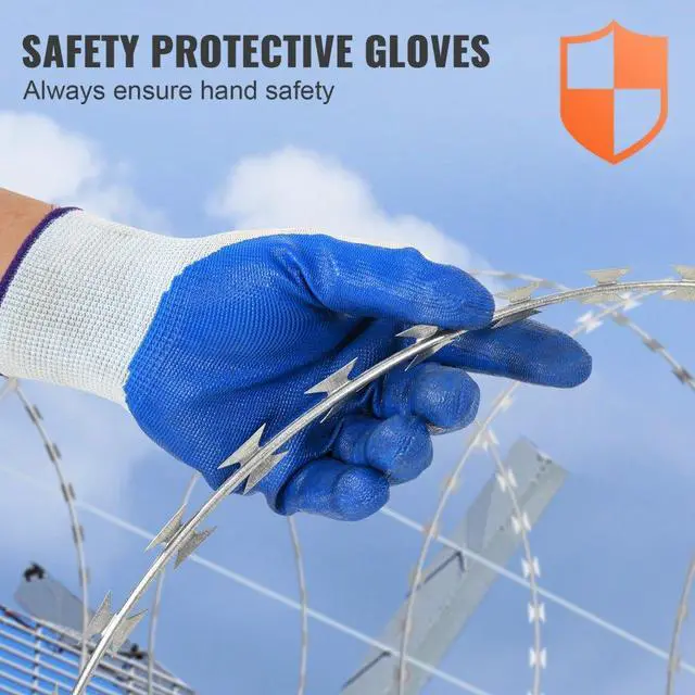 Alt view image 6 of 7 - VEVOR Razor Wires, 246 ft Razor Barbed Wire, 5 Rolls Razor Wire Fencing Razor Fence, Razor Ribbon Barbed Wire Galvanized Razor Wire Fence, Rolls Razor for Garden