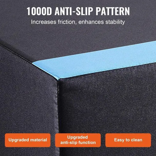 Alt view image 3 of 7 - VEVOR 3 in 1 Plyometric Jump Box, 16/14/12 Inch Cotton Plyo Box, Platform & Jumping Agility Box, Anti-Slip Fitness Exercise Step Up Box for Home Gym Training, Conditioning Strength Training, Black