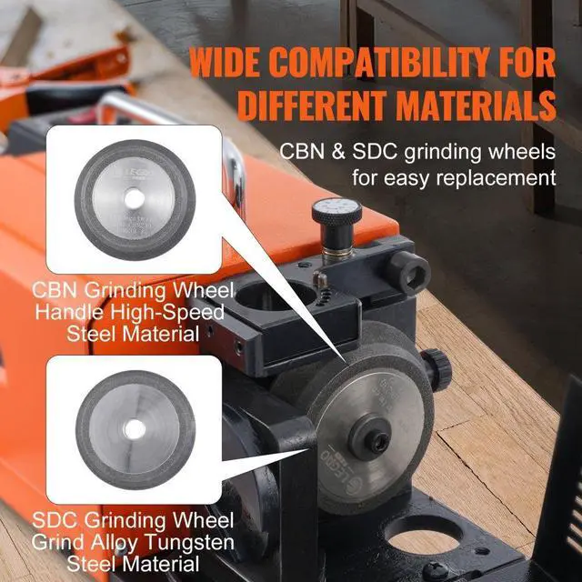 Alt view image 4 of 7 - VEVOR MR-20G Drill Bits Sharpener 3-20mm Bits Grinder Sharpener & 18 Collets