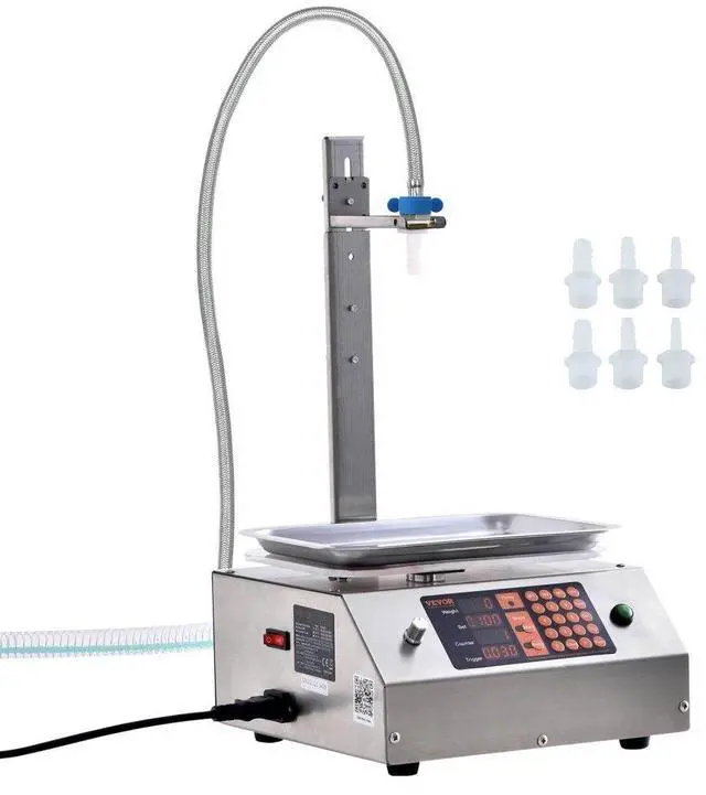 Main image of VEVOR Liquid Filling Machine, 30-15000 g Weighing Capacity, Automatic Bottle Filler Machine Bottling Machine Digital Control for Milk, Water, Oil, Wine, Beverage, Detergent, Shampoo (Single Nozzle)