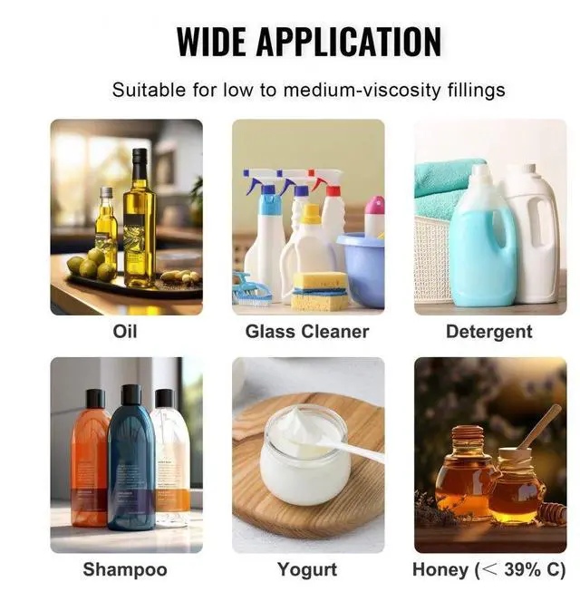 Alt view image 6 of 7 - VEVOR Liquid Filling Machine, 30-15000 g Weighing Capacity, Automatic Bottle Filler Machine Bottling Machine Digital Control for Milk, Water, Oil, Wine, Beverage, Detergent, Shampoo (Single Nozzle)