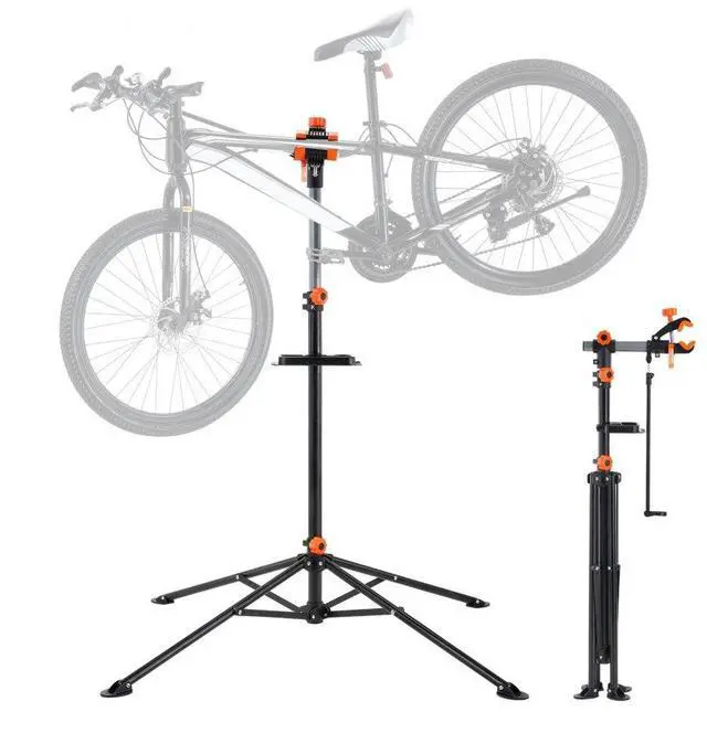 Main image of VEVOR Bike Repair Stand, 80 lbs Heavy-duty Steel Bicycle Repair Stand, Adjustable Height Bike Maintenance Workstand with Magnetic Tool Tray Telescopic Arm, Foldable Bike Work Stand for Home, Shops