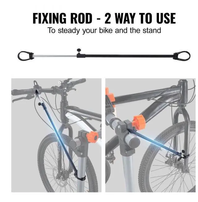 Alt view image 5 of 7 - VEVOR Bike Repair Stand, 80 lbs Heavy-duty Steel Bicycle Repair Stand, Adjustable Height Bike Maintenance Workstand with Magnetic Tool Tray Telescopic Arm, Foldable Bike Work Stand for Home, Shops