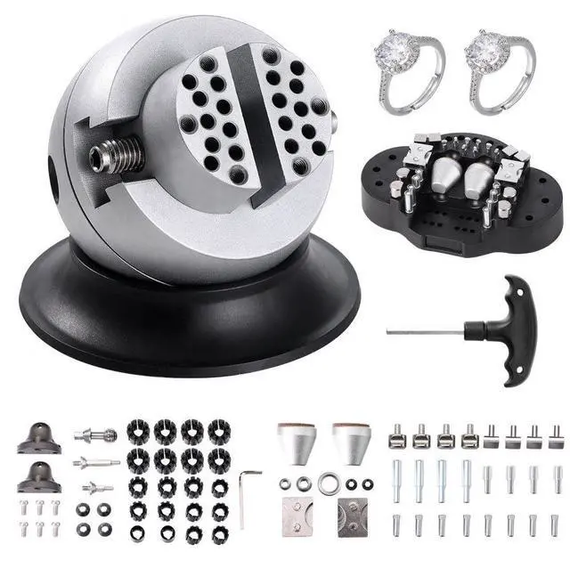 Main image of VEVOR Ball Vise, 3" Engraving Setting Tool, 360° Rotation Engraving Block Vise, 70 PCS Attachment Jewelry Engraving Block Tools Standard Block for Gemstone Inlay and Small-Scale Engraving