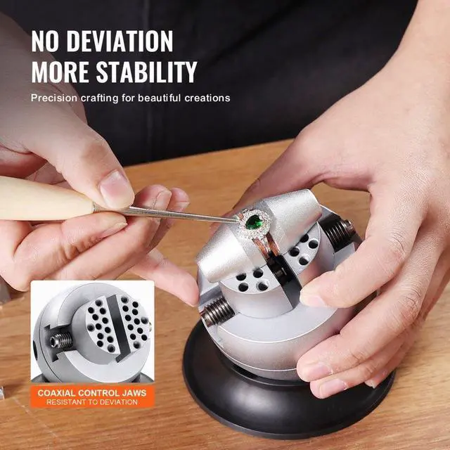Alt view image 3 of 7 - VEVOR Ball Vise, 3" Engraving Setting Tool, 360° Rotation Engraving Block Vise, 70 PCS Attachment Jewelry Engraving Block Tools Standard Block for Gemstone Inlay and Small-Scale Engraving