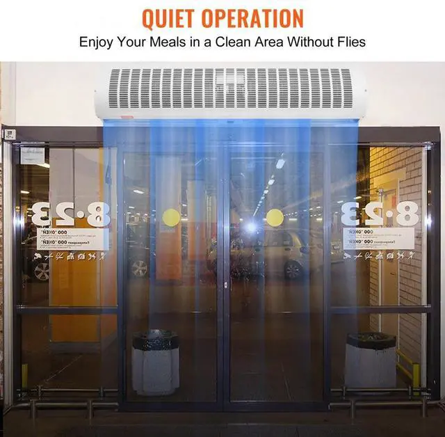 Alt view image 3 of 7 - VEVOR 48" Commercial Indoor Air Curtain Super Power 2 Speeds 1650CFM, Wall Mounted Air Curtains for Doors, Indoor Over Door Fan with Heavy Duty Limit Switch, Easy-Install 110V Unheated