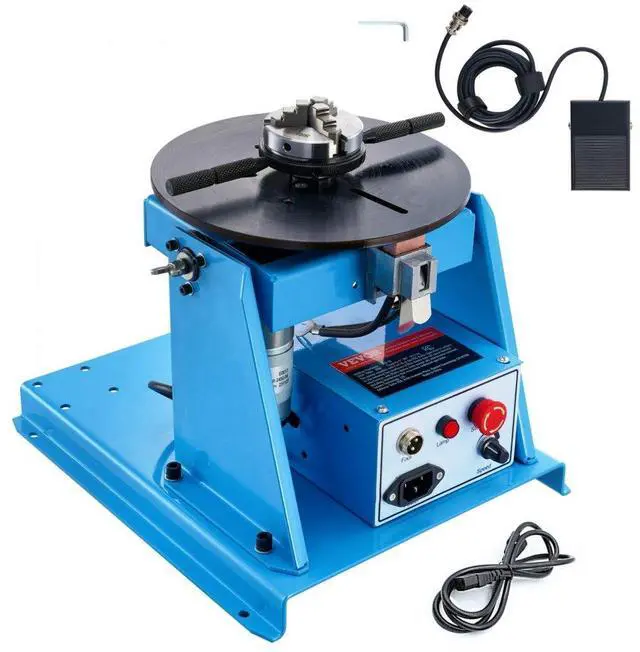 Main image of VEVOR Rotary Welding Positioner 10KG, 0-90° Welding Positioning Turntable Table with 8.1 Inch 3-Jaw Lathe Chuck, 1-12 RPM 20W Portable Welder Positioning Machine for Cutting Grinding Assembly Testing
