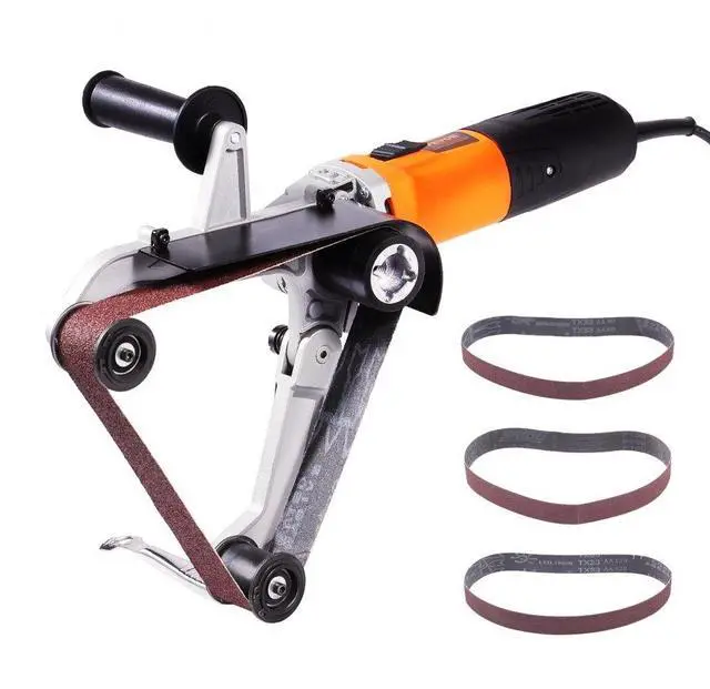 Main image of VEVOR Pipe Tube Polisher Sander, 1000W Pipe Belt Sander with 6 Variable Speeds 1100-3200rpm, Professional Belt Sander Grinding Machine with 3PCS Sanding Belts for Burnishing Finishing Rust Removal