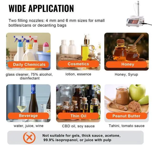 Alt view image 6 of 7 - VEVOR Liquid Filling Machine, 5-300 g Weighing Capacity, Automatic Bottle Filler Machine, Bottling Machine Peristaltic Pump Digital Control for Milk, Water, Wine, Beverage, Soy Sauce (Single Nozzle)