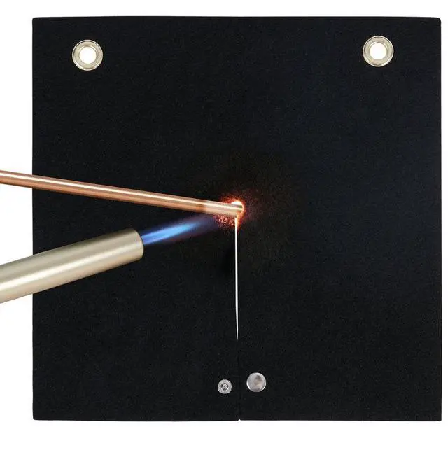 Main image of VEVOR Welding Blanket, 12" x 12" Carbon Fiber Heat Shield Welding Mat, Up To 1800°F Heat Resistant, Flame Protector Pad Plumbing Hole Propane Torch, Soldering Pad with Metal Grommets for Copper Pipe