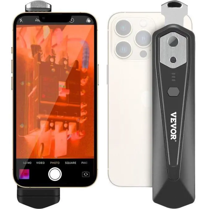 Main image of VEVOR Thermal Imaging Camera for Android & IOS, 256 x 192 IR High Resolution, Wireless Infrared Thermal Imager with WiFi & Visual Camera, 25Hz Refresh Rate Thermal Camera for Smartphone, -4°F-1022°F