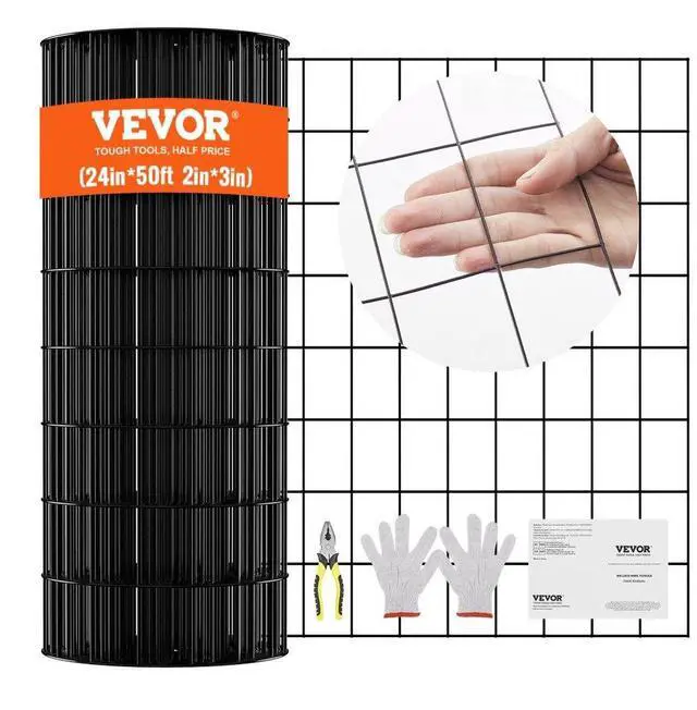 Main image of VEVOR Hardware Cloth, 24'' x 50' Galvanized Wire Mesh Roll, 16 Gauge Chicken Wire Fence Roll, Vinyl Coating Metal Wire Mesh for Chicken Coop Barrier, Rabbit Snake Fences, Poultry Enclosures