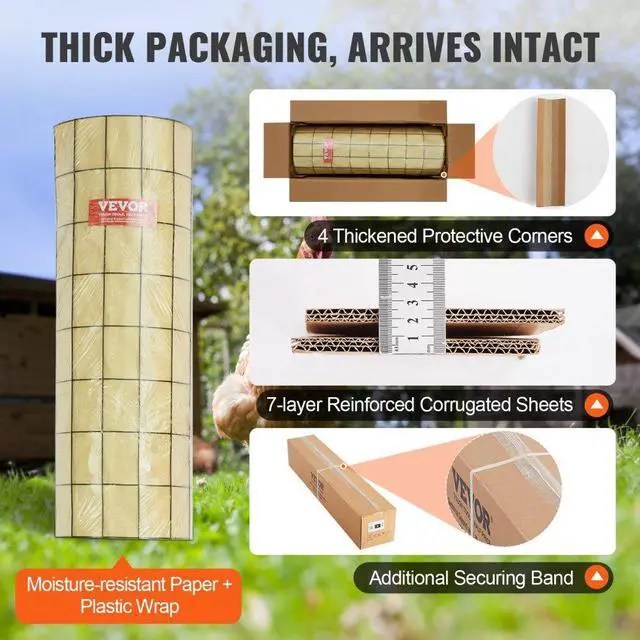 Alt view image 6 of 7 - VEVOR Hardware Cloth, 24'' x 50' Galvanized Wire Mesh Roll, 16 Gauge Chicken Wire Fence Roll, Vinyl Coating Metal Wire Mesh for Chicken Coop Barrier, Rabbit Snake Fences, Poultry Enclosures