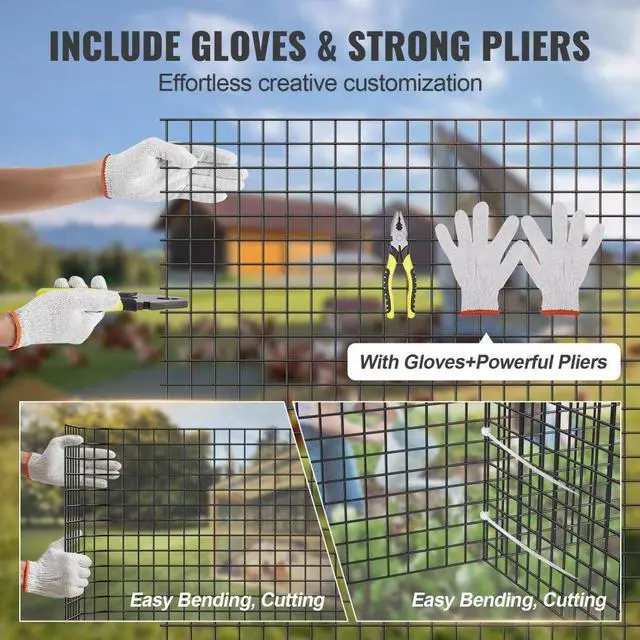 Alt view image 3 of 7 - VEVOR Hardware Cloth, 48'' x 50' Galvanized Wire Mesh Roll, 19 Gauge Chicken Wire Fence Roll, Vinyl Coating Metal Wire Mesh for Chicken Coop Barrier, Rabbit Snake Fences, Poultry Enclosures