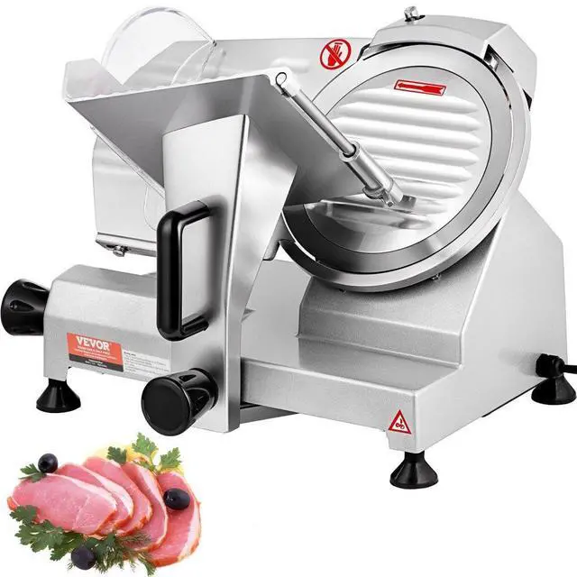 Main image of VEVOR Commercial Meat Slicer, 200W Electric Deli Food Slicer, 350-400RPM Meat Slicer with 8" Carbon Steel Blade, 0 - 0.47 inch Adjustable Thickness Electric Meat Slicer for Home and Commercial Use