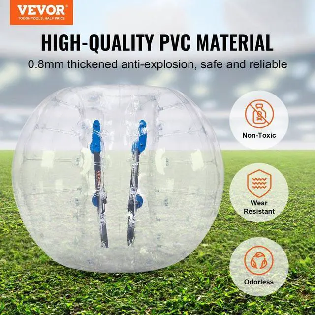 Alt view image 2 of 7 - VEVOR Inflatable Bumper Ball 1-Pack, 5FT/1.5M Body Sumo Zorb Balls for Teen & Adult, 0.8mm Thick PVC Human Hamster Bubble Balls for Outdoor Team Gaming Play, Bumper Bopper Toys for Garden, Yard, Park