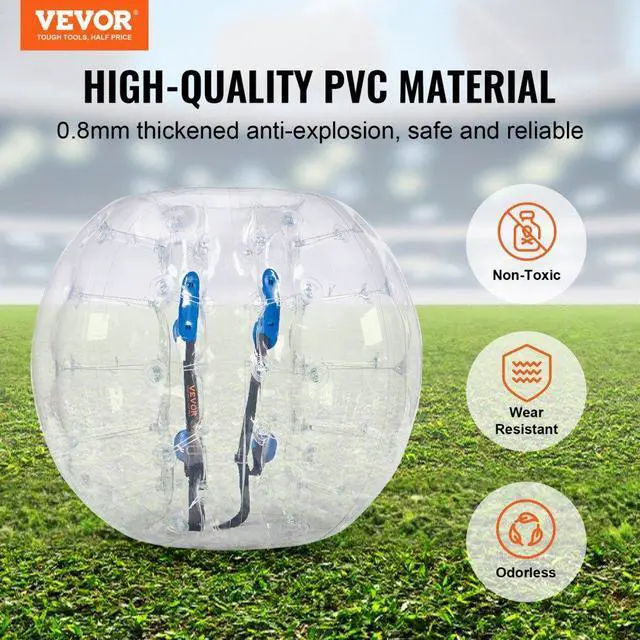 Alt view image 2 of 14 - VEVOR Inflatable Bumper Ball 1-Pack, 4FT/1.2M Body Sumo Zorb Balls for Teen, 0.8mm Thick PVC Human Hamster Bubble Balls for Outdoor Team Gaming Play, Bumper Bopper Toys for Garden, Yard, Park