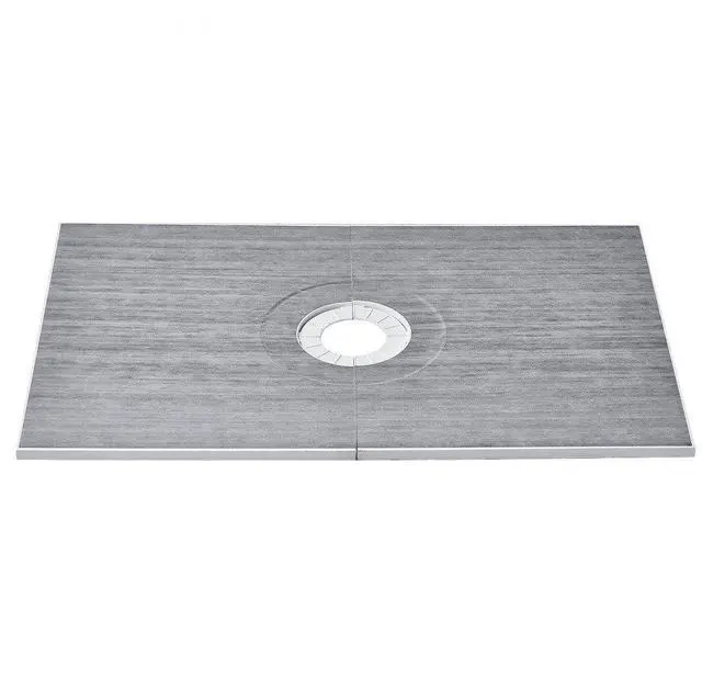 Main image of VEVOR Shower Curb Kit, 60"x38" Shower Pan Kit with 6.3" Central Drain, Lightweight EPS Shower Installation Kits with 2 Waterproof Cloths, Shower Pan Slope Sticks Fit for Bathroom