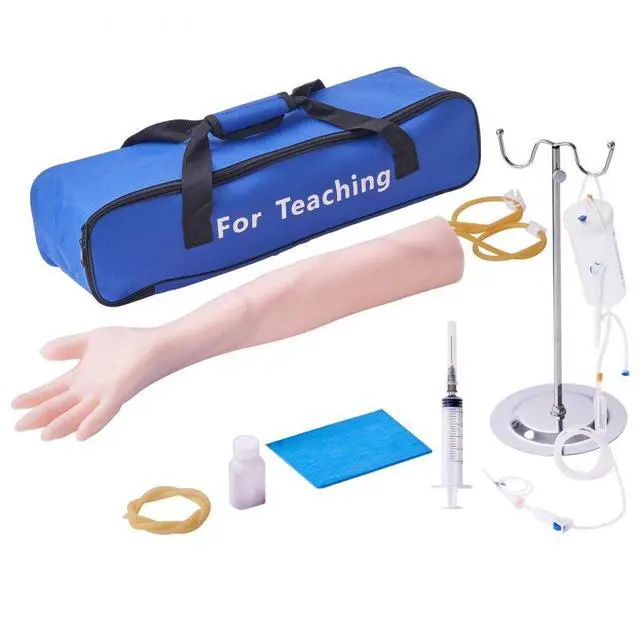 Main image of VEVOR Phlebotomy Practice Kit, IV Venipuncture Intravenous Training Kit, High Simulation IV Practice Arm Kit with Carrying Bag, Practice and Perfect IV Skills, for Students Nurses and Professionals