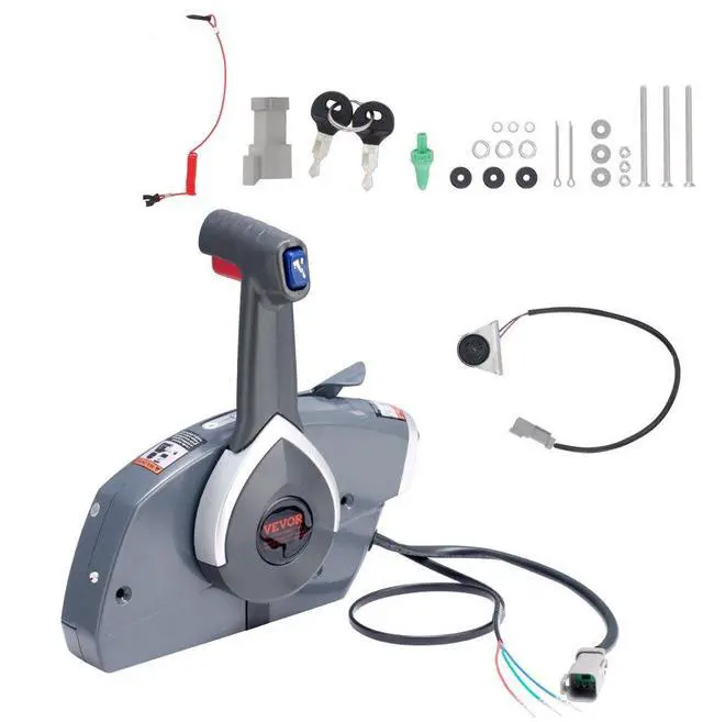Main image of VEVOR Boat Throttle Control, 5006180 Side-Mounted Outboard Remote Control Box for Evinrude Johnson, Marine Throttle Control Box with Power Trim Switch and Lanyard