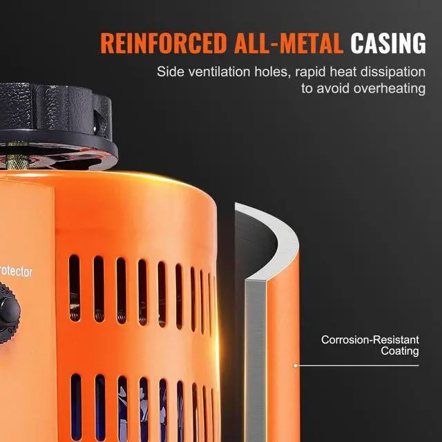 Alt view image 5 of 7 - VEVOR 2000VA Auto Variable Voltage Transformer, 15.3 Amp, 110V Input 0-130V Output AC Voltage Regulator Power Supply, with 4 Extra Fuses Thermal Control Switch for Home Industrial Office