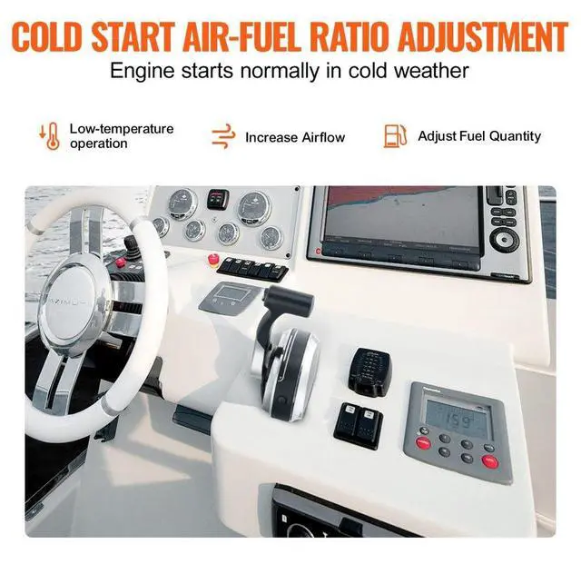 Alt view image 5 of 7 - VEVOR Boat Throttle Control, 8M0059686 Top-Mounted Outboard Remote Control Box for Mercury PT 2-Stroke, Marine Throttle Control Gear Box with Power Trim Switch