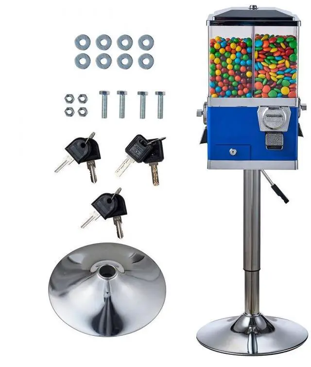 Main image of VEVOR Gumball Machine with Stand Vending Coin Bank Vintage Candy Dispenser Bule