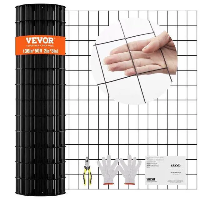 Main image of VEVOR Hardware Cloth, 36'' x 50' Galvanized Wire Mesh Roll, 16 Gauge Chicken Wire Fence Roll, Vinyl Coating Metal Wire Mesh for Chicken Coop Barrier, Rabbit Snake Fences, Poultry Enclosures