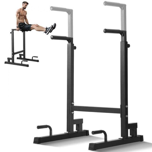 Main image of VEVOR Dip Bar, 500 lbs Capacity, Heave Duty Dip Stand Station with Adjustable Height, Fitness Workout Dip Bar Station Stabilizer Parallette Push Up Stand, Parallel Bars for Strength Training Home Gym