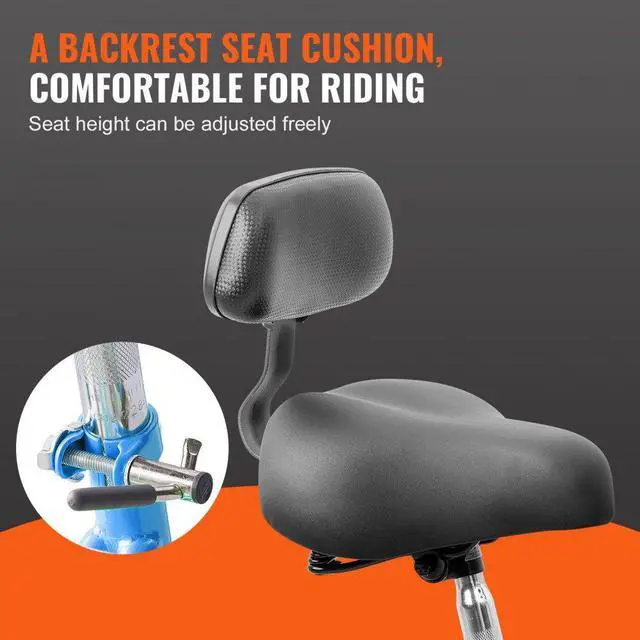 Alt view image 5 of 7 - VEVOR  Adult Tricycles Bike, 24 Inch Three-Wheeled Bicycles, 3 Wheel Bikes Trikes, Carbon Steel Cruiser Bike with Basket & Adjustable Seat, Picnic Shopping Tricycles for Seniors, Women, Men (Blue)