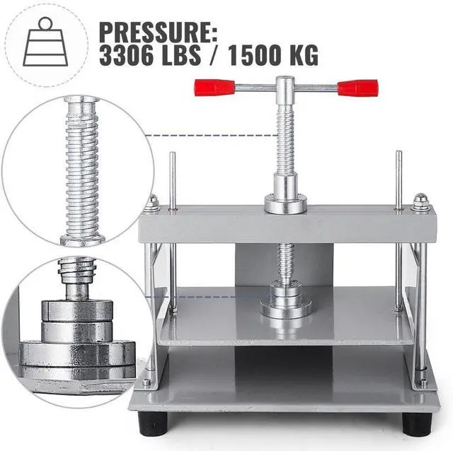 Alt view image 4 of 7 - VEVOR Manual Paper Press Machine, 12x8.6 inch for A4 Sized Papers Flatting Machine, 10cm Thickness Steel Frame Manual Flat Paper Press Machine, Papermaking Book Press