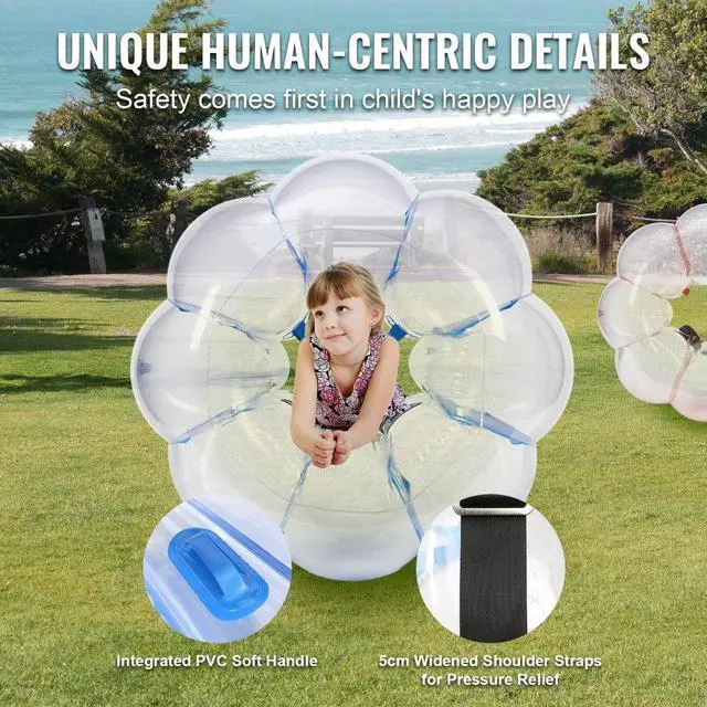 Alt view image 4 of 7 - VEVOR Inflatable Bumper Balls 2-Pack, 3FT/0.9M Body Sumo Zorb Balls for Kids & Teens, Durable PVC Human Hamster Bubble Balls for Outdoor Team Gaming Play, Bumper Bopper Toys for Playground, Yard, Par