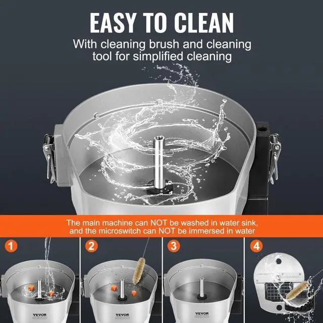 Alt view image 4 of 7 - VEVOR Electric Vegetable Slicer, 4 in 1 Multifunctional Food Cutter, 200W Vegetable Chopper for Slicing Shredding Dicing and Slitting, with Cut-Resistant Gloves, for Commercial and Home Use