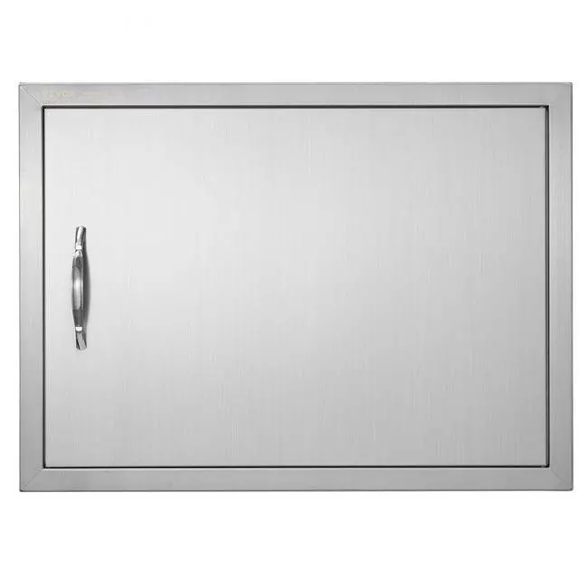 Main image of VEVOR BBQ Access Door, 27W x 20H Inch Single Outdoor Kitchen Door, Stainless Steel Flush Mount Door, Wall Vertical Door with Handle, for BBQ Island, Grilling Station, Outside Cabinet