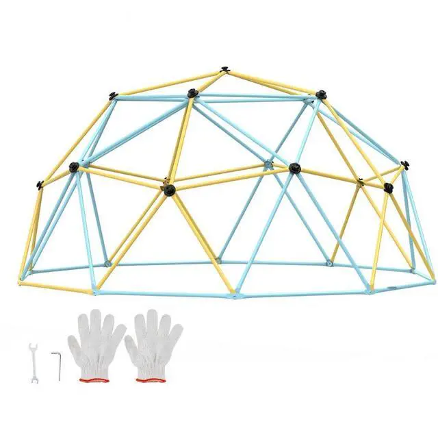 Main image of VEVOR Climbing Dome, Jungle Gym Supports 750LBS and Easy Assembly, 10FT Geometric Dome Climber Play Center for Kids 3 to 10 Years Old,with Climbing Grip, Outdoor Backyard Play Equipment for Kids
