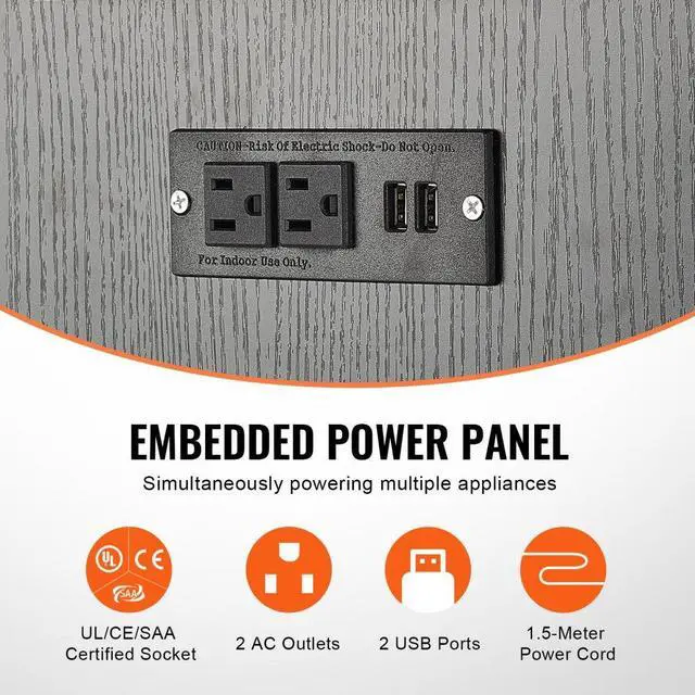 Alt view image 5 of 7 - VEVOR Aquarium Stand, 20 Gallon Fish Tank Stand, 25.6 x 16.5 x 31.9 in Steel and MDF Turtle Tank Stand, 167.6 lbs Load Capacity, Reptile Tank Stand with Storage Cabinet and Embedded Power Panel, Black