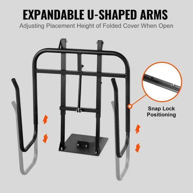 Alt view image 5 of 14 - VEVOR Hot Tub Cover Lift, Spa Cover Lift, Hydraulic, Height 33.1" - 41.3" Width 53.1" - 92.5" Adjustable, Installed Underneath on one Sides, Suitable for Various Sizes of Hot Tubs, Spa