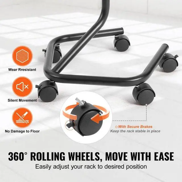 Alt view image 5 of 7 - VEVOR  Brochure Display Rack, 4-Tier 32 Pockets Rotating Magazine Literature Display Stand for Postcards, 360° Spinning Greeting Cards Rack with 5 Wheels (2 Lockable) for Shop Exhibitions Office
