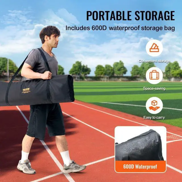 Alt view image 5 of 7 - VEVOR I Screen Baseball for Batting Cage, 7x4 ft Baseball Softball Safety Screen, Body Protector Portable Batting Screen with Carry Bag & Ground Stakes, Heavy Duty Pitching Net for Pitchers Protection