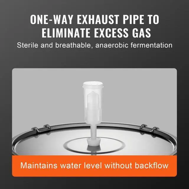 Alt view image 4 of 7 - VEVOR 304 Stainless Steel Kettle, 8 GALLON Beer Brew Fermentor, Brew Bucket Fermentor for Brewing, Home Brewing Supplies with Base, Kettle Stock Pot Includes Lid, Handle, Valve, Spigot, Thermometer