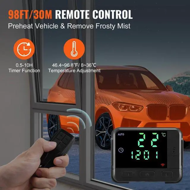 Alt view image 5 of 7 - VEVOR 5-8KW Diesel Heater, Diesel Air Heater All in One with Remote Control and LCD Screen, Fast Heating Low Noise, Portable Diesel Heater for Truck Van RV Trailer Camper and Indoors