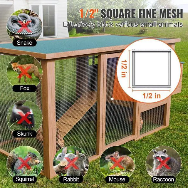 Alt view image 4 of 7 - VEVOR Hardware Cloth, 1/2 inch 48in x 50 ft 19 Gauge, Hot Dipped Galvanized Wire Mesh Roll, Chicken Wire Fencing, Wire Mesh for Rabbit Cages, Garden, Small Rodents