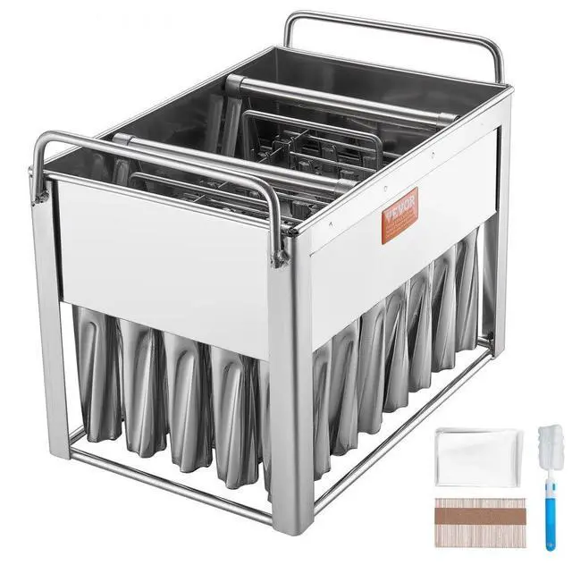 Main image of VEVOR  Commercial Popsicle Molds 40PCS Cylindrical Ice Pop Molds Stainless Steel